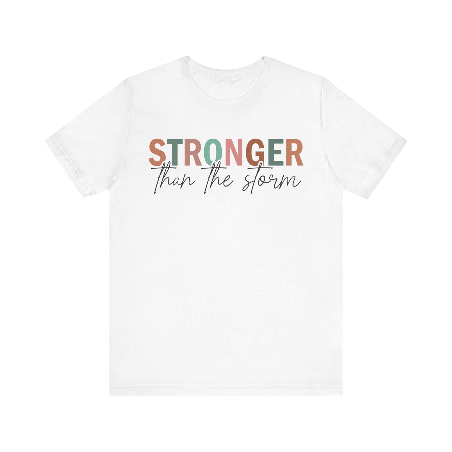 White Find Your Strength Tee – Stronger Than the Storm Shirt