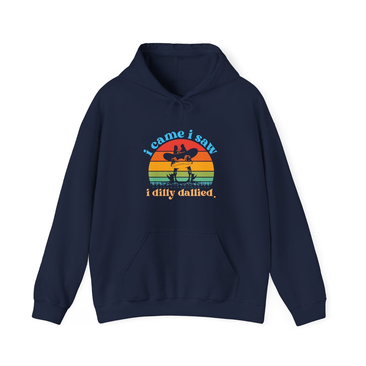 Hoodie i came i saw i dilly dallied Hoodie – Funny ADHD Frog Hoodie