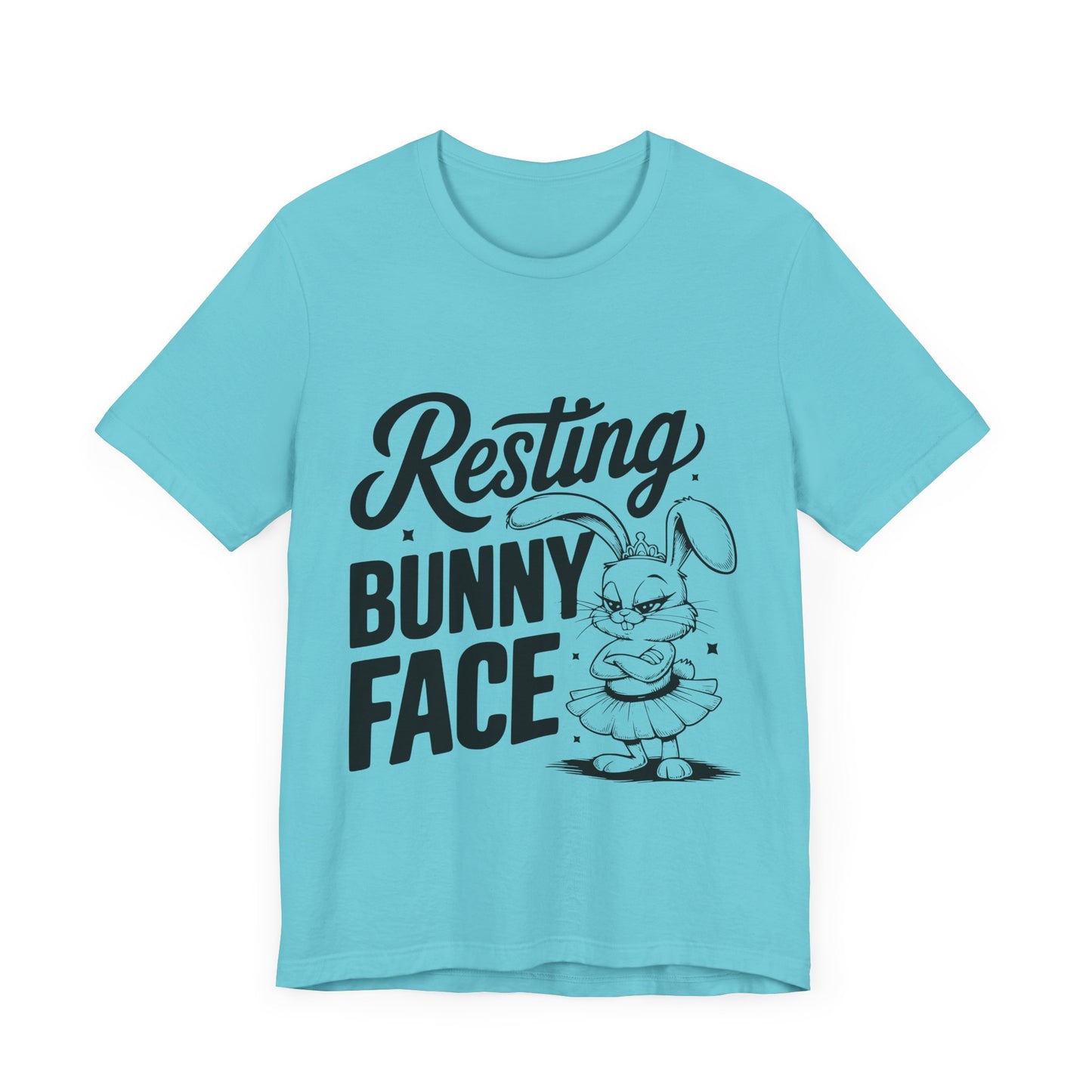 Funny Easter Shirt | Resting Bunny Face Women's Tee – Sarcastic & Trendy