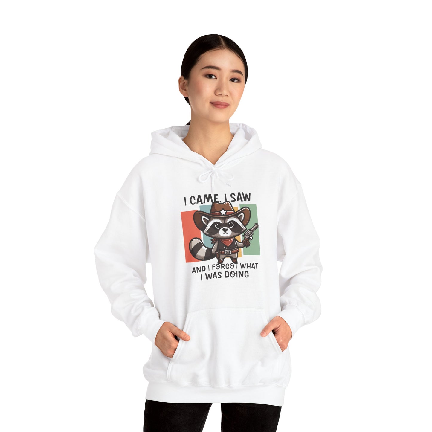 Hoodie I Came I Saw And I Forgot Hoodie – Funny ADHD Raccoon Hoodie