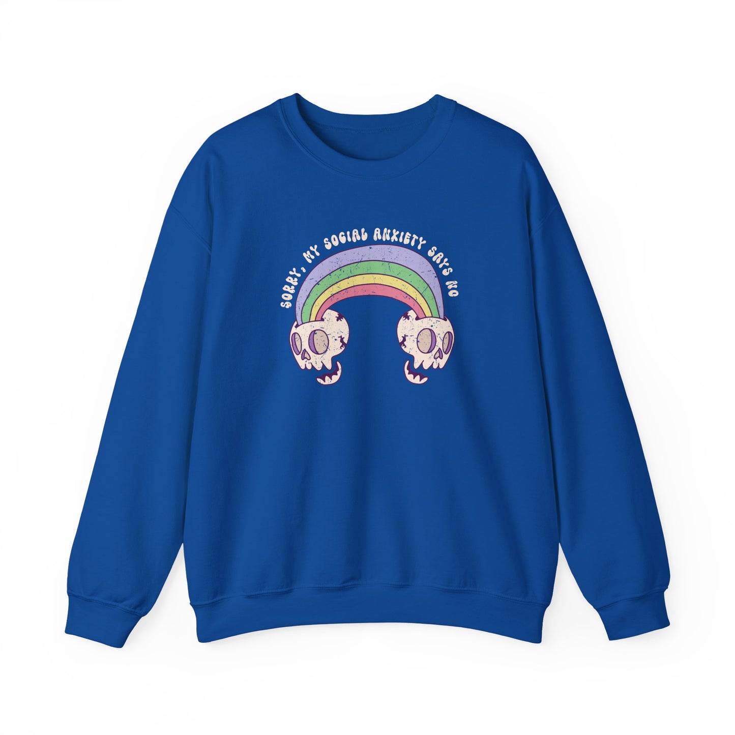 Sweatshirt Sorry My Social Anxiety Says No - Gothic-Inspired Anxiety Sweatshirt