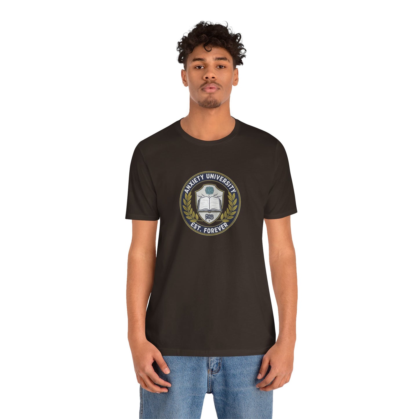 T-Shirt ANXIETY UNIVERSITY Shirt – Funny Collegiate Graphic Tee