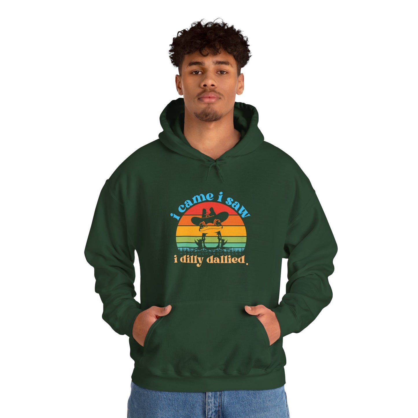 Hoodie i came i saw i dilly dallied Hoodie – Funny ADHD Frog Hoodie