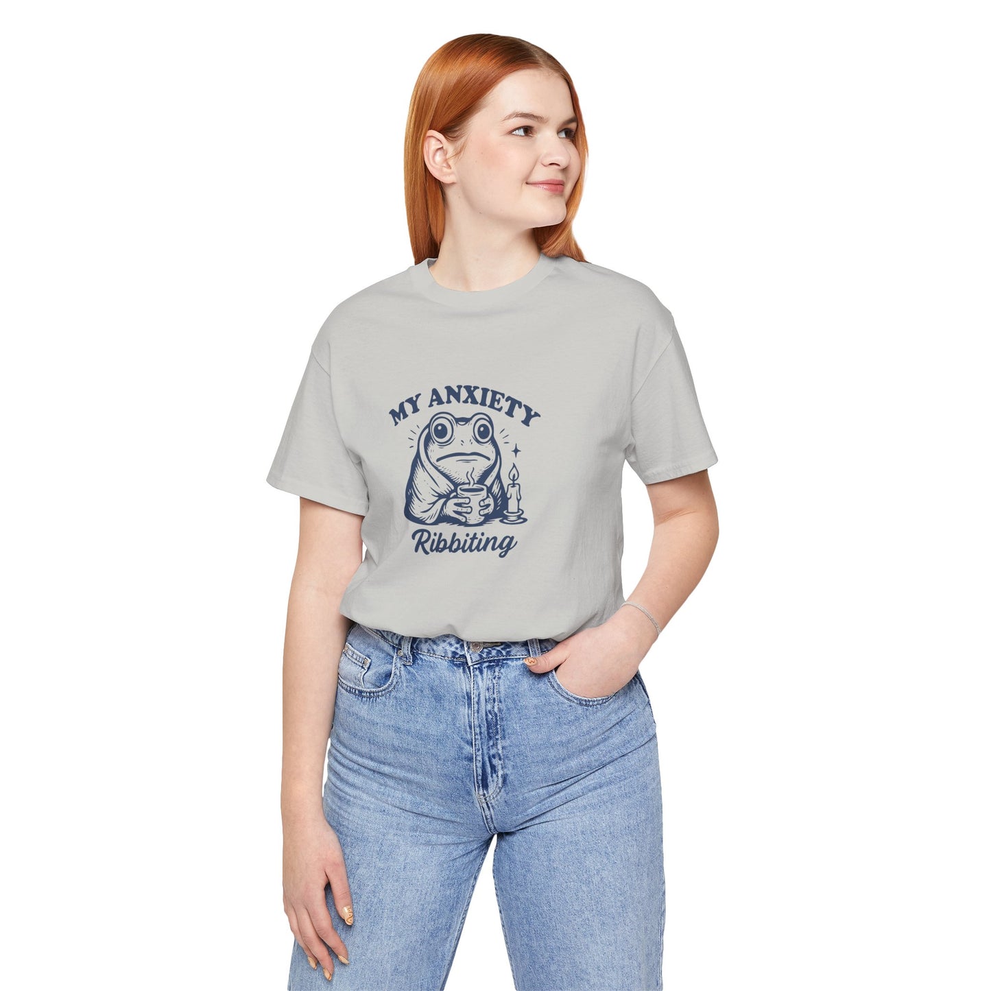 T-Shirt MY ANXIETY Ribbiting Shirt – Funny Anxiety Shirt with Frog Graphic