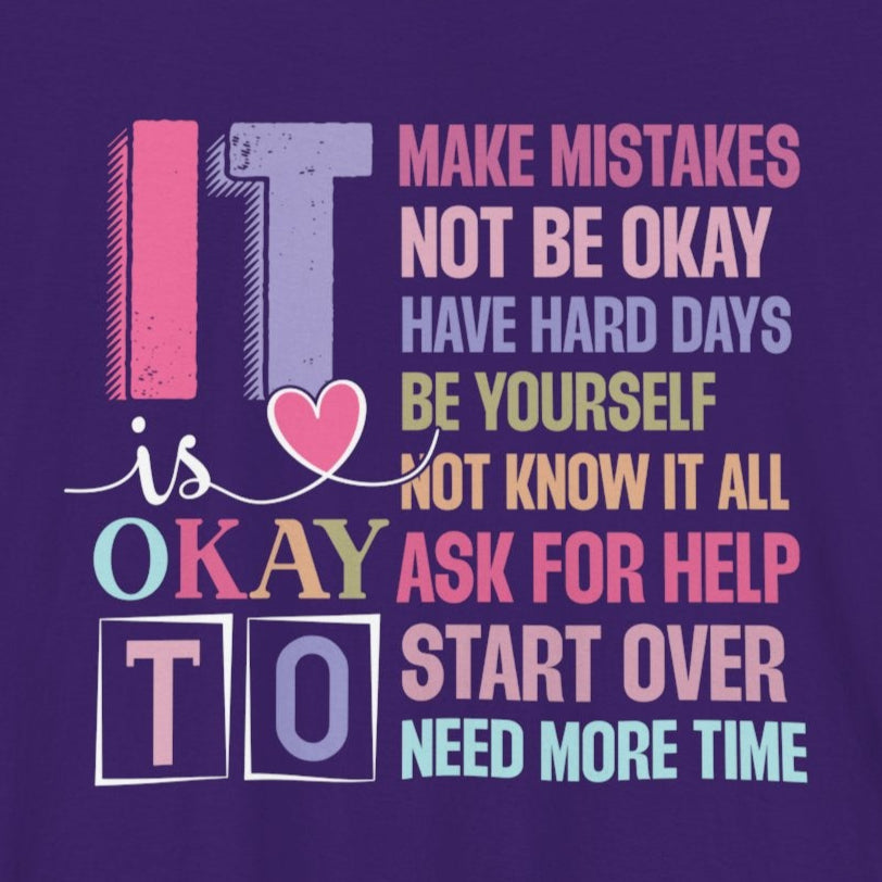 Team Purple It's Okay to Make Mistakes – Suicide Prevention Tee Shirts