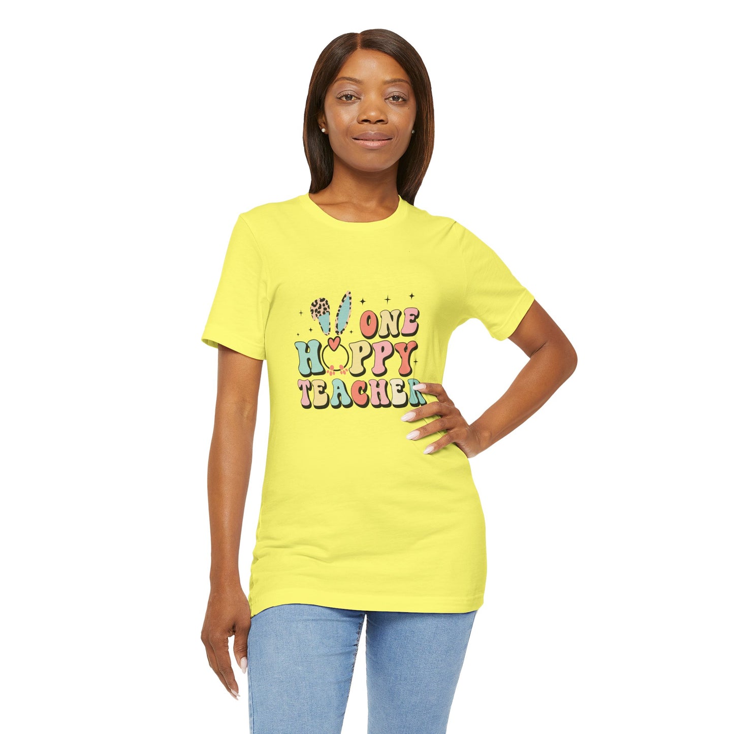 Teacher Easter Shirt – One Hoppy Teacher Bunny Tee
