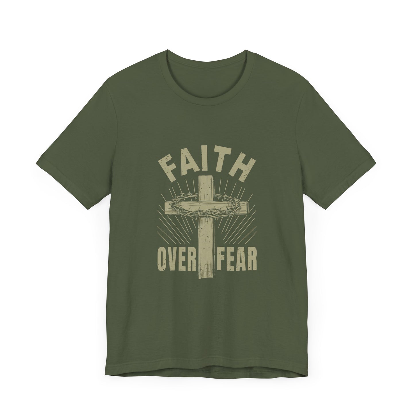 Empowering Message Tee – Faith Over Fear Shirt for Men & Women