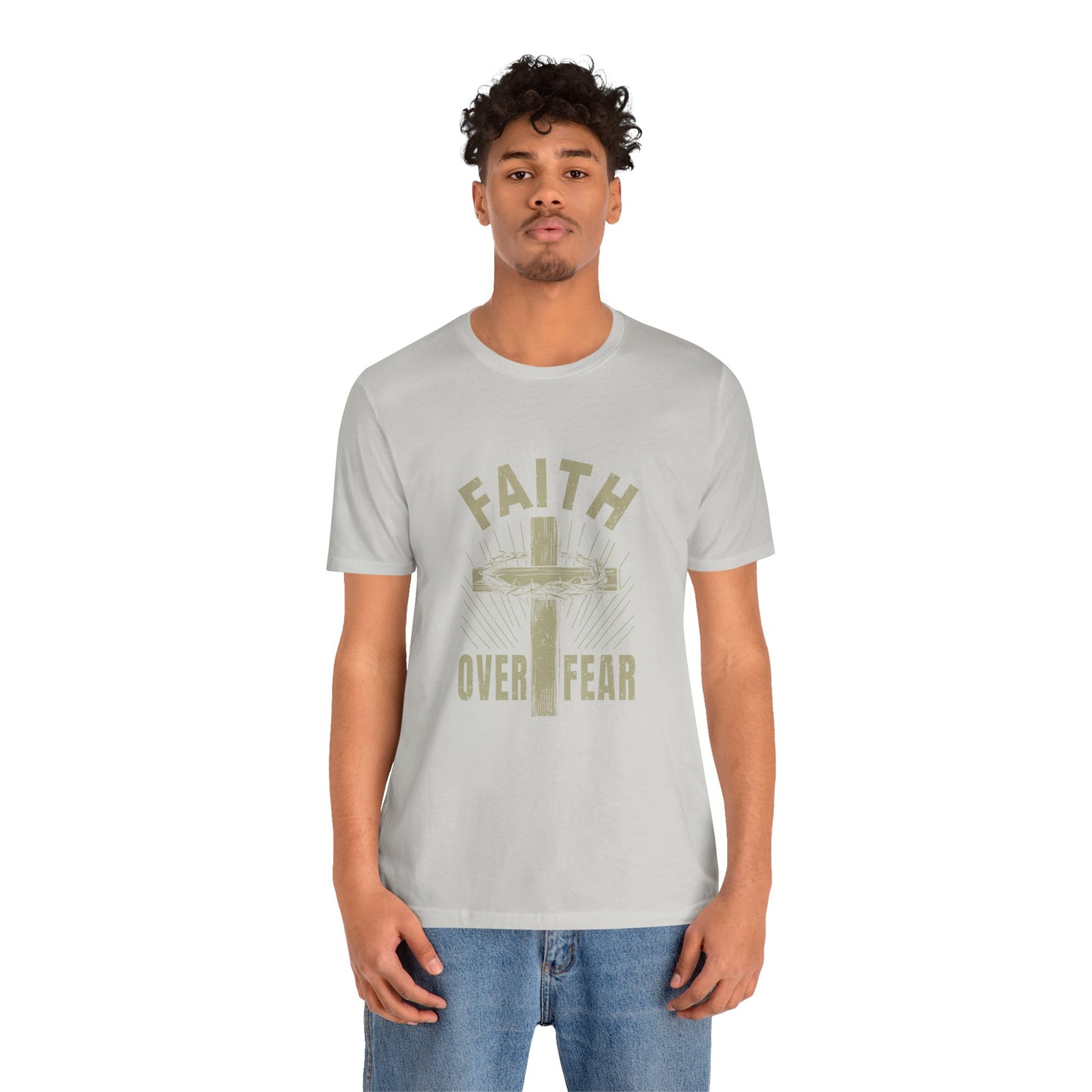 Empowering Message Tee – Faith Over Fear Shirt for Men & Women