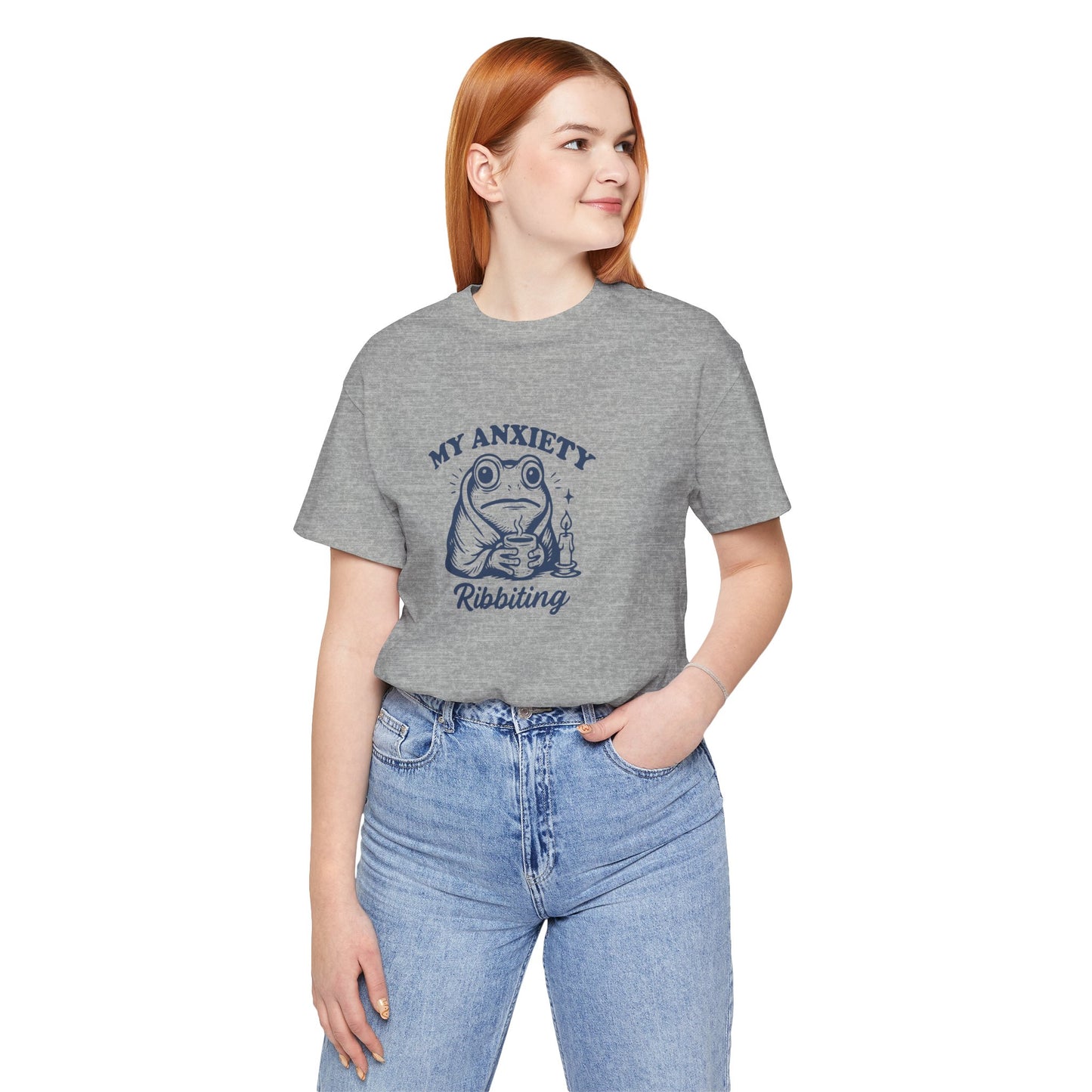 T-Shirt MY ANXIETY Ribbiting Shirt – Funny Anxiety Shirt with Frog Graphic