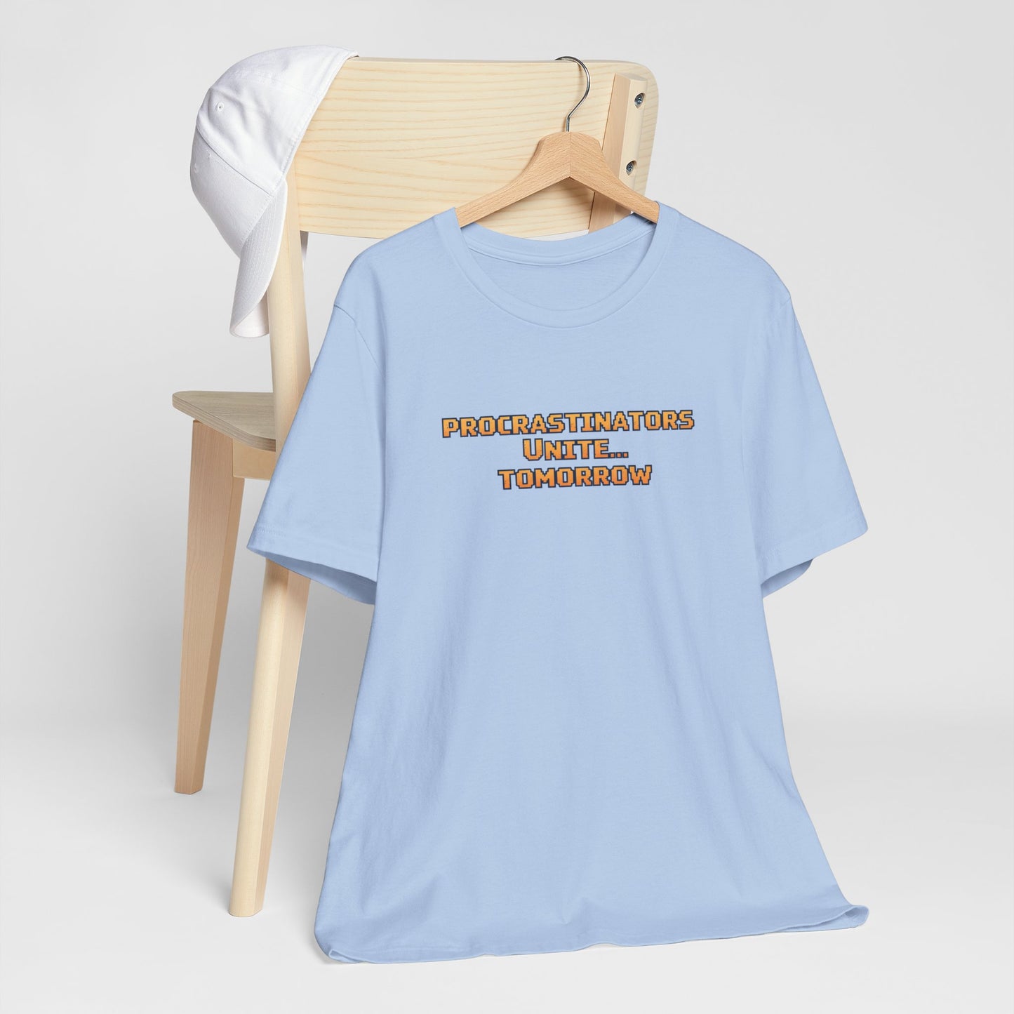 PROCRASTINATORS UNITE... TOMORROW Pixel Retro ADHD Graphic T-Shirt