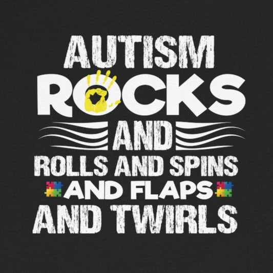 T-Shirt Autism Rocks and Rolls – Funny Neurodivergent Autism T Shirt
