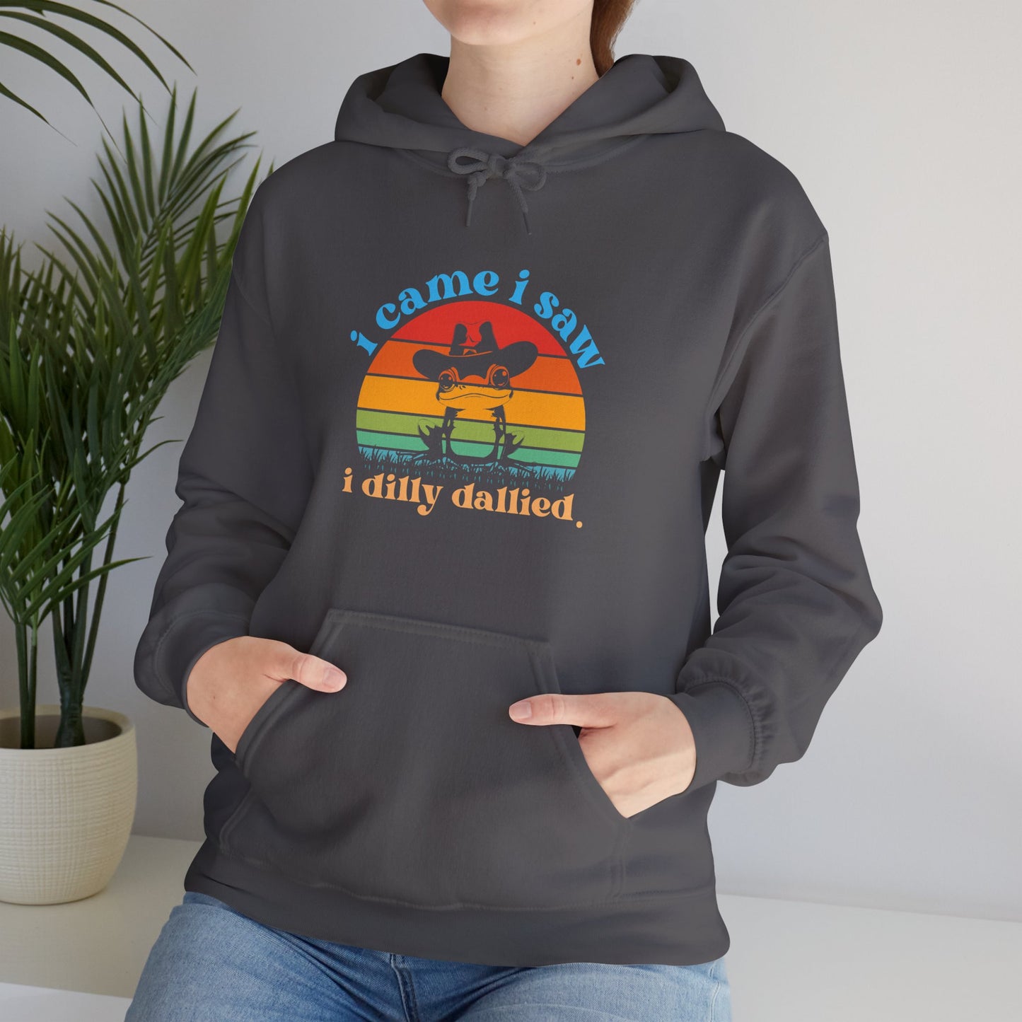 Hoodie i came i saw i dilly dallied Hoodie – Funny ADHD Frog Hoodie