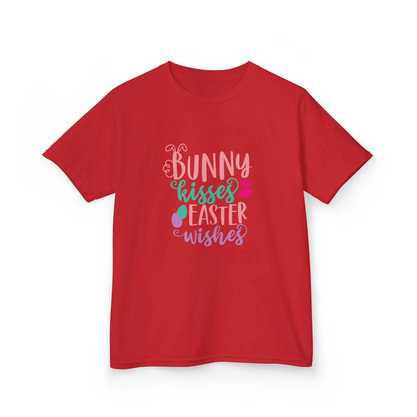 Bunny Kisses & Easter Wishes Kids Easter Shirt | Cute Easter Tee