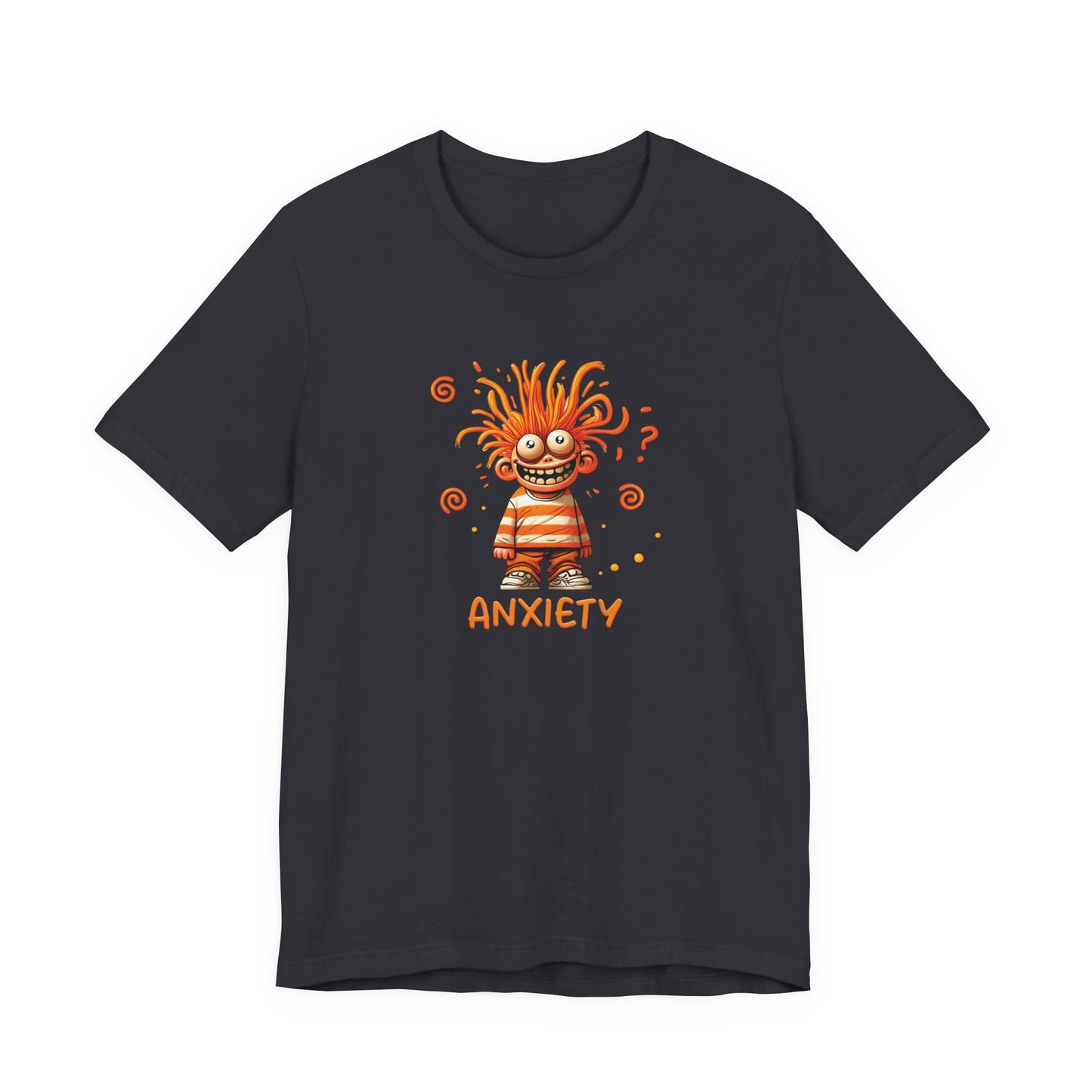 T-Shirt ANXIETY Cartoon Funny Anxiety Shirt — Mental Health Graphic Tee