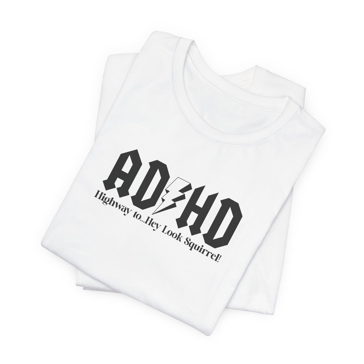 T-Shirt Highway to ADHD Funny T-Shirt – Gothic Pop Culture Graphic Tee