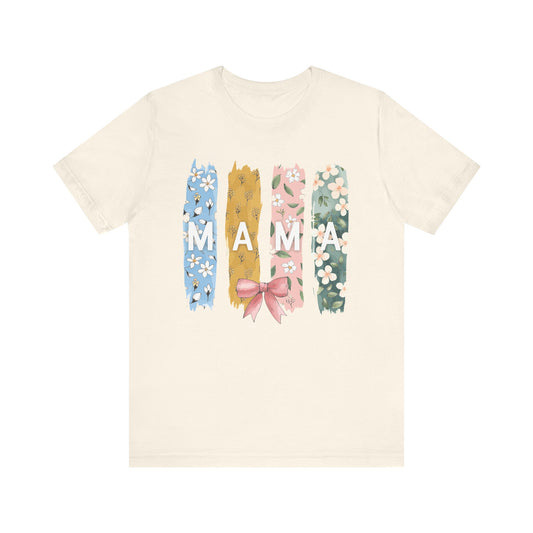 T-Shirt Mama – Colorful Floral Mom’s Day Shirt for Stylish Moms