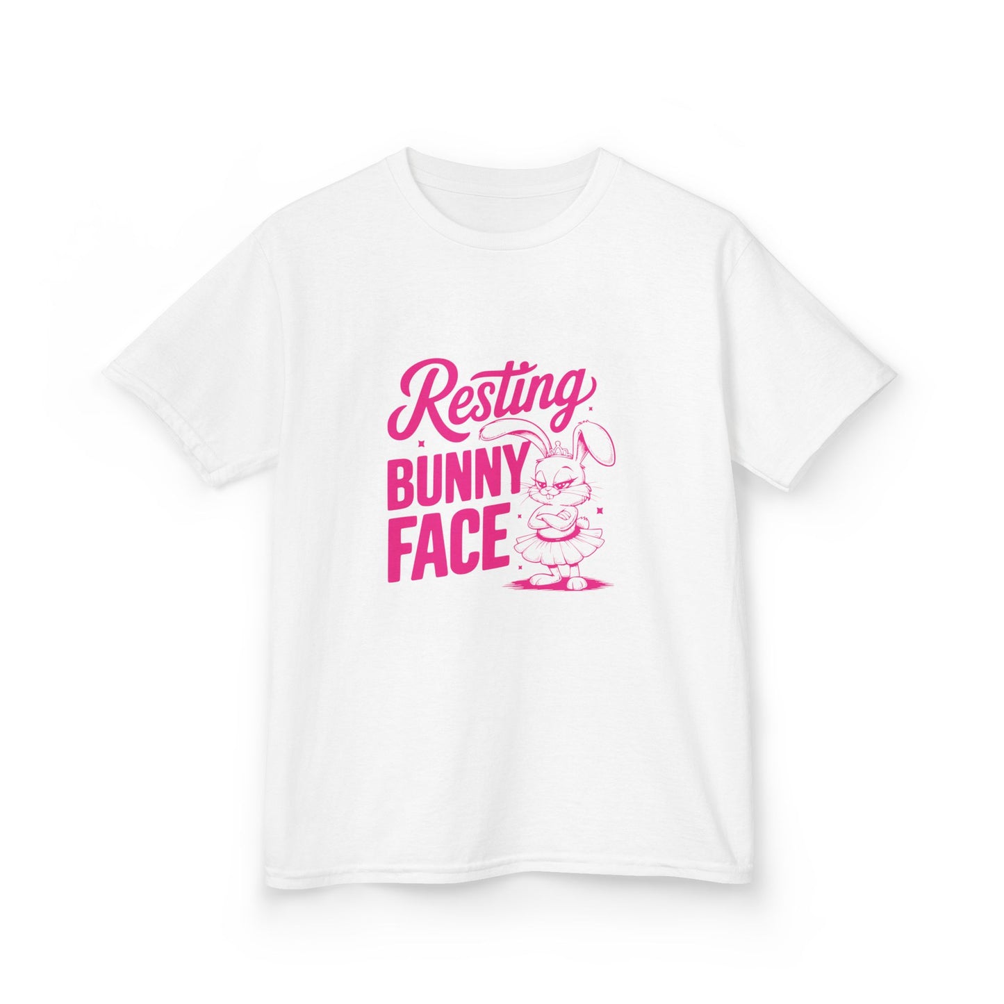 Resting Bunny Face Kids Easter Shirt | Funny Easter Tee for Kids