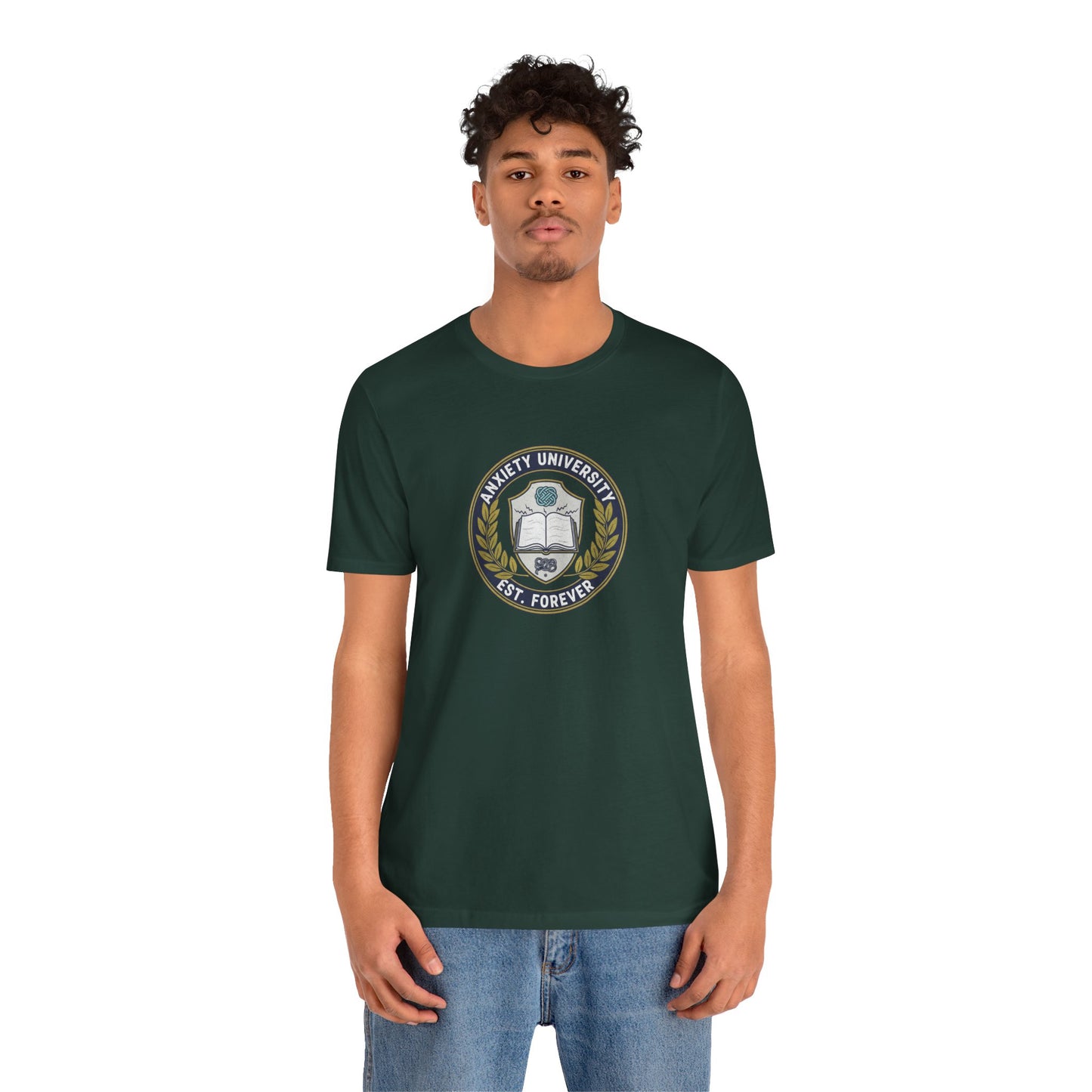 T-Shirt ANXIETY UNIVERSITY Shirt – Funny Collegiate Graphic Tee