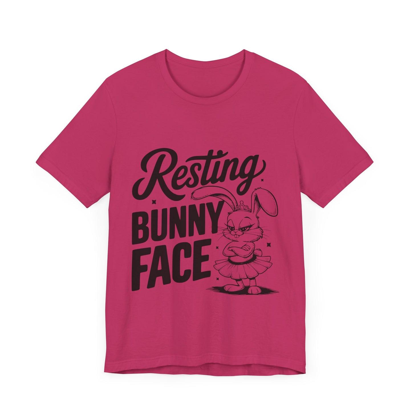 Funny Easter Shirt | Resting Bunny Face Women's Tee – Sarcastic & Trendy