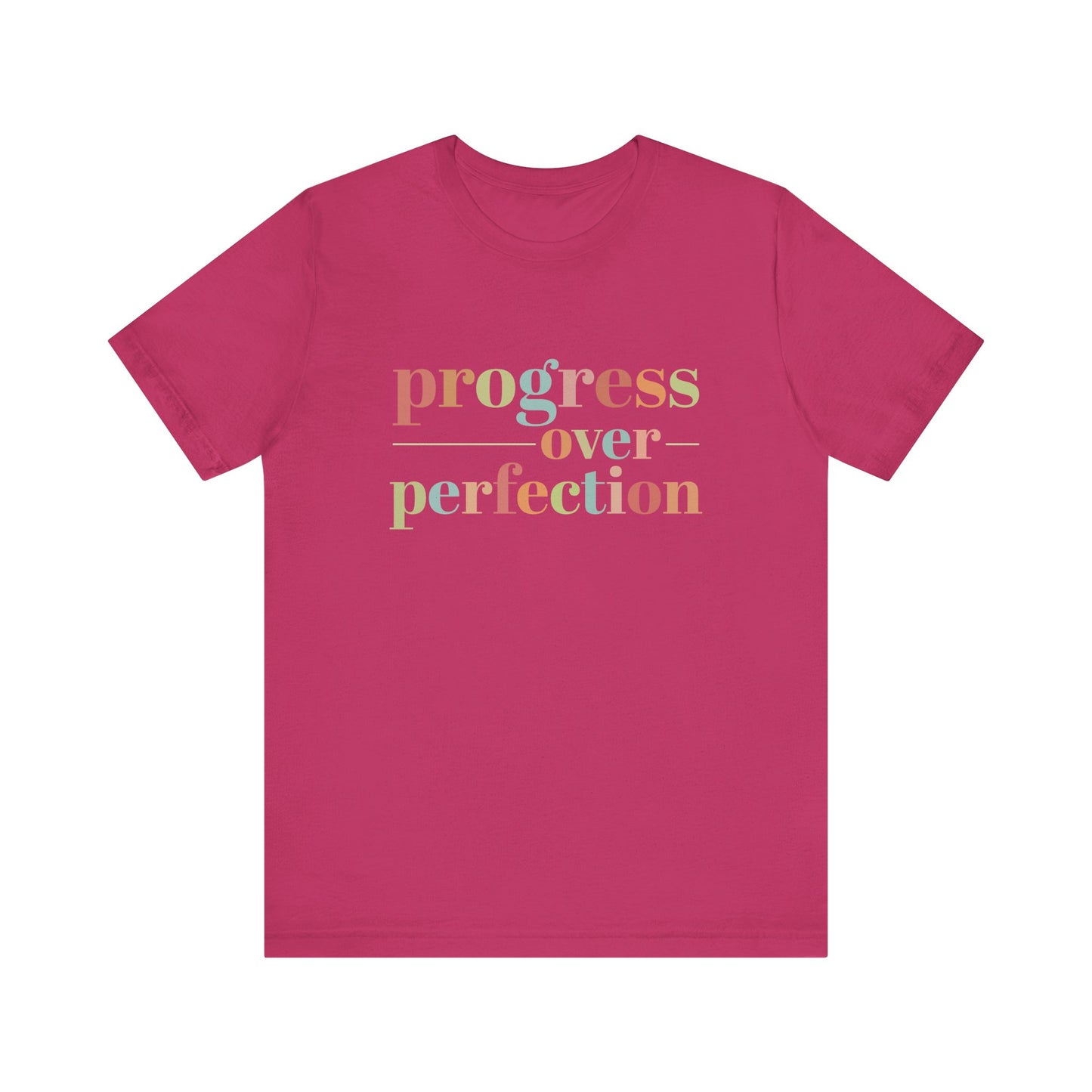 Berry Progress Over Perfection Shirt – Growth Mindset Shirt