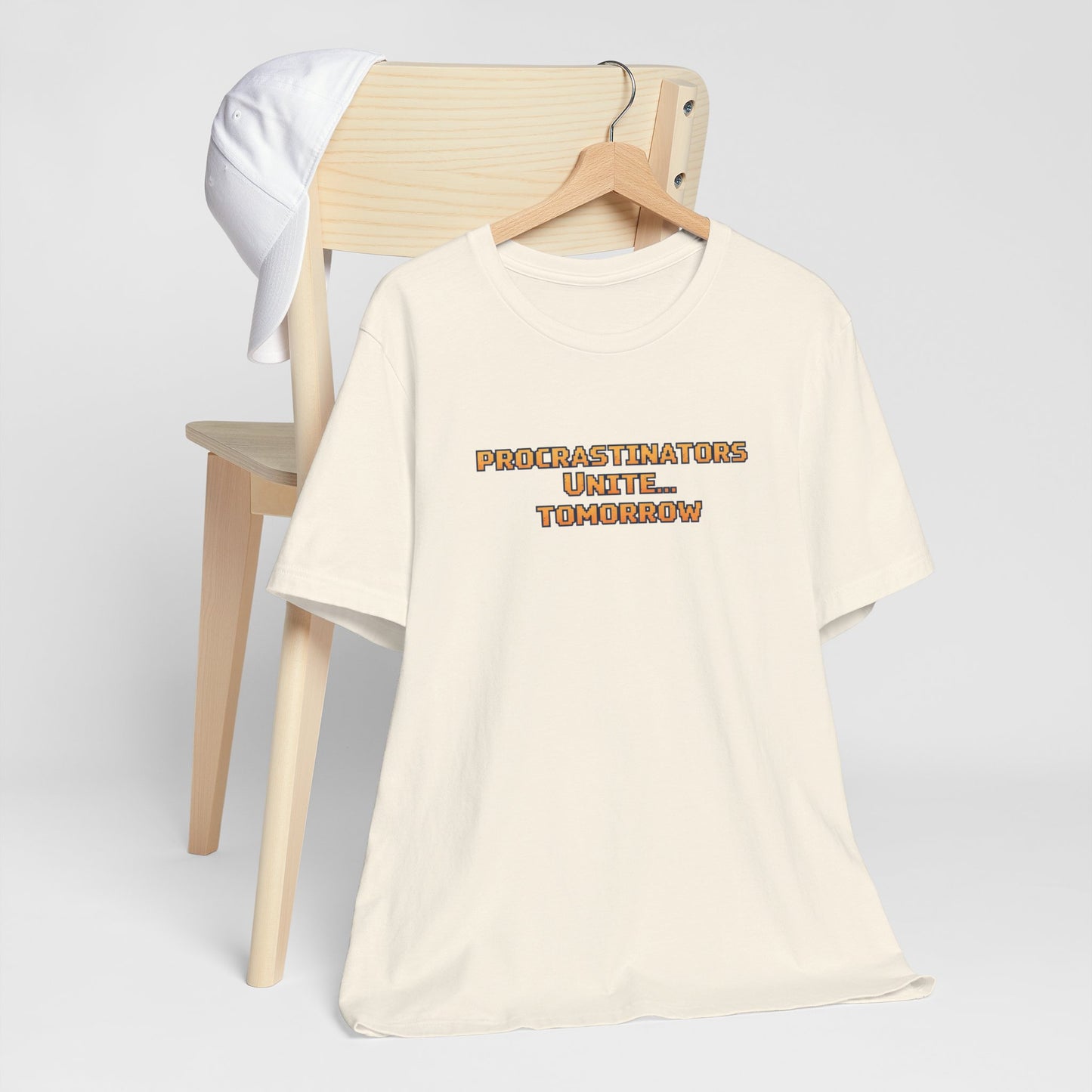 PROCRASTINATORS UNITE... TOMORROW Pixel Retro ADHD Graphic T-Shirt
