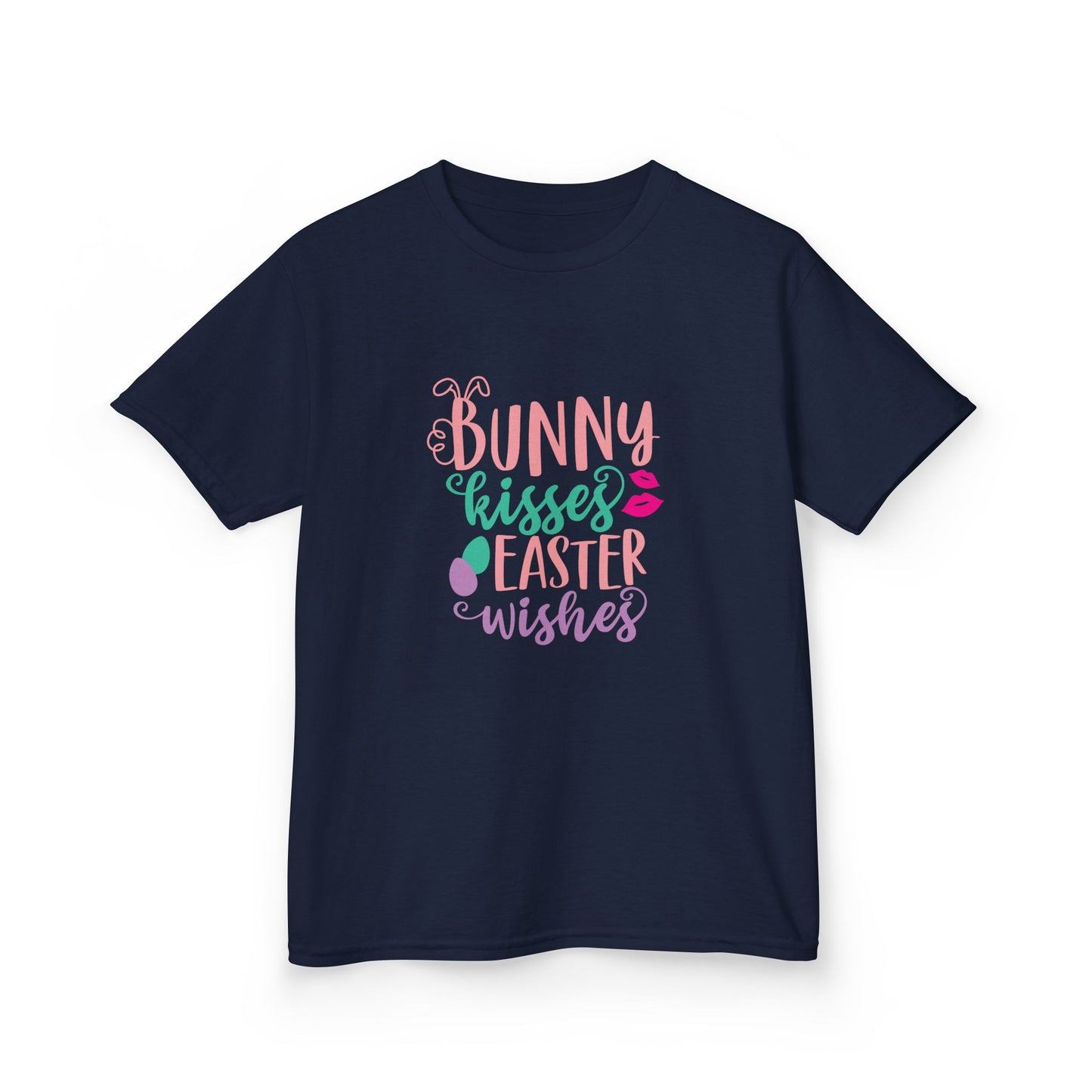 Bunny Kisses & Easter Wishes Kids Easter Shirt | Cute Easter Tee