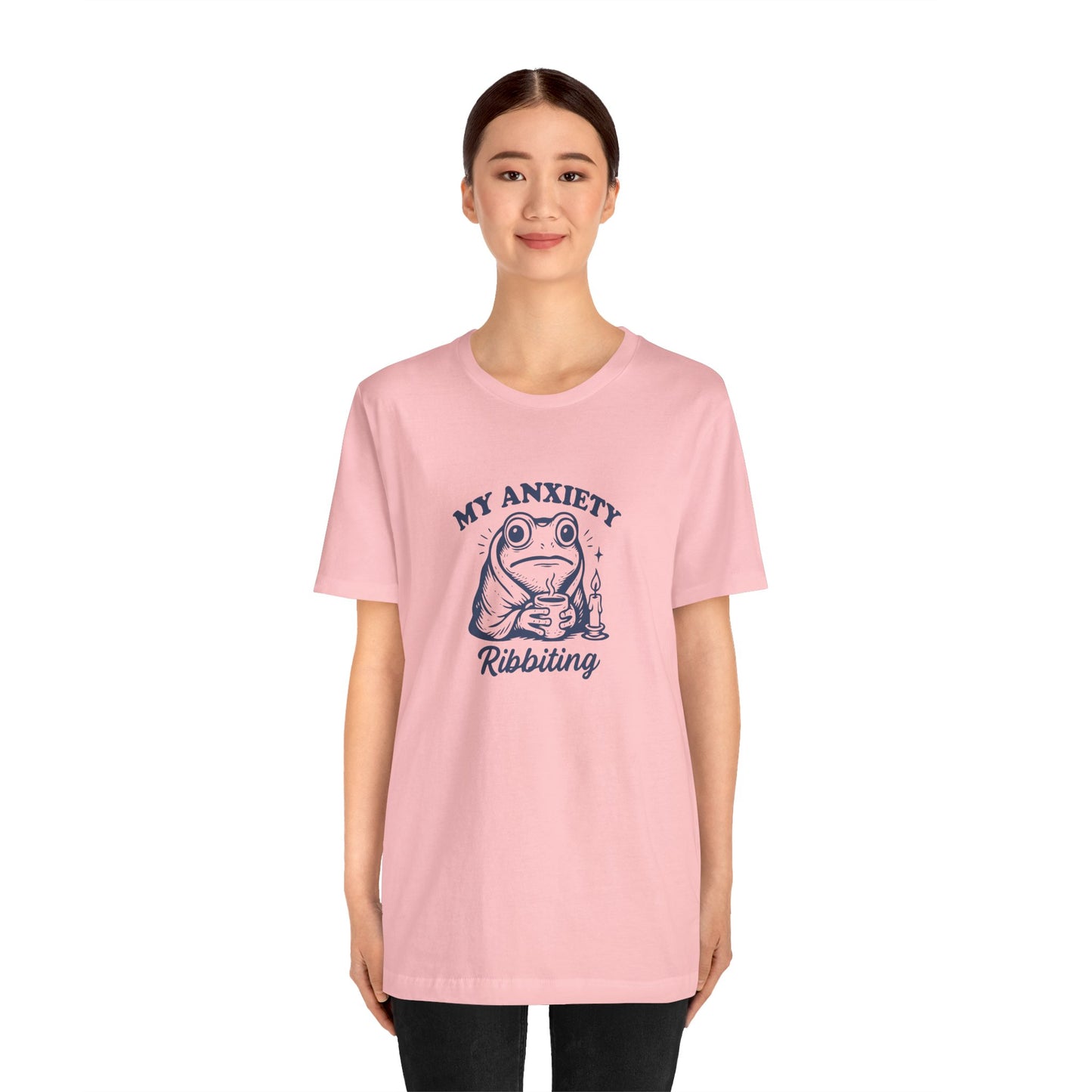 T-Shirt MY ANXIETY Ribbiting Shirt – Funny Anxiety Shirt with Frog Graphic