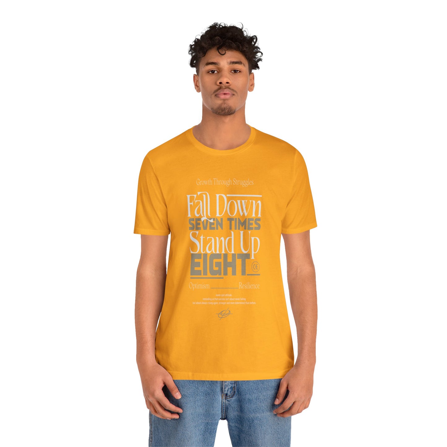 Motivational Quote Shirt – Fall Down Seven Times Stand Up Eight
