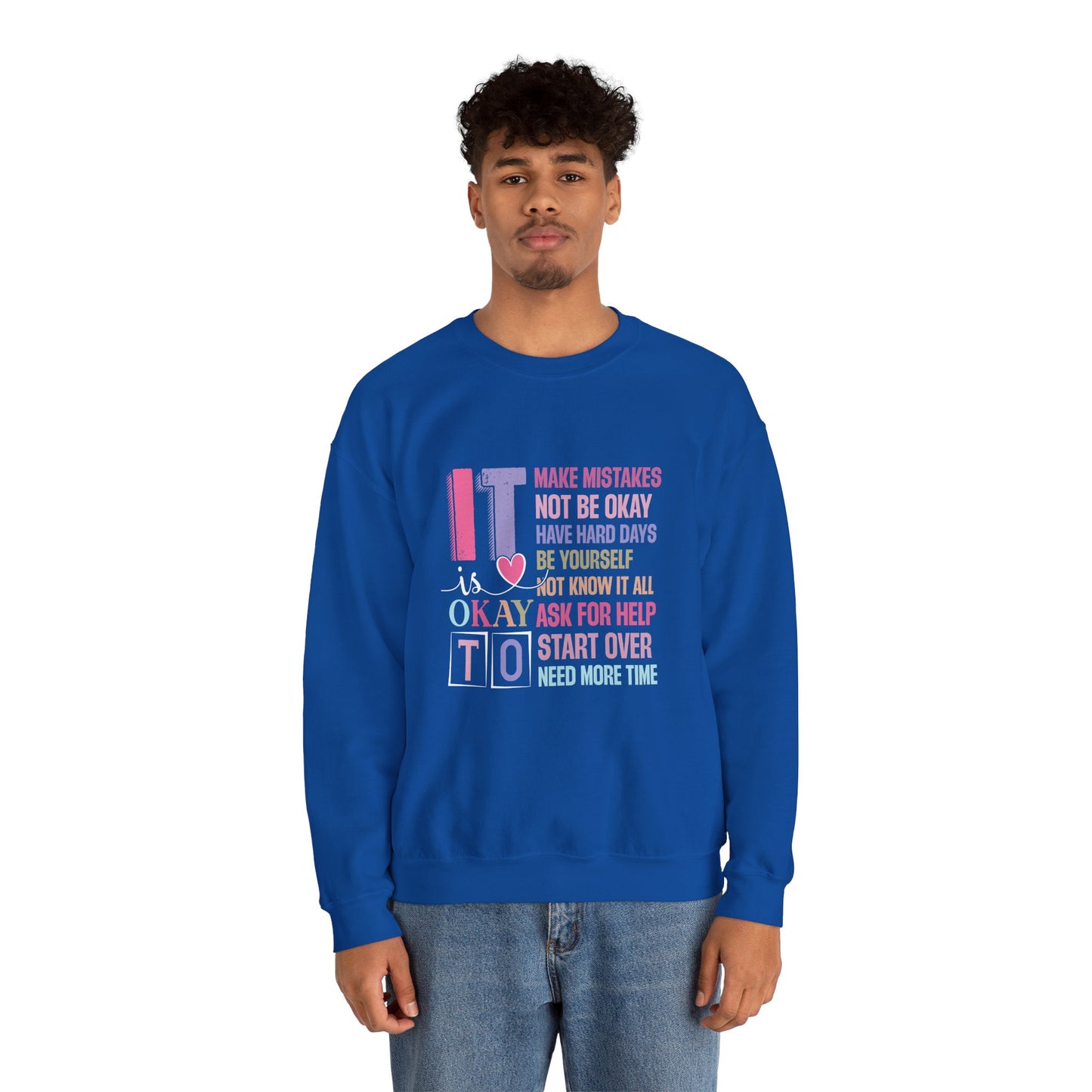 It’s Okay to Make Mistakes – Mental Health Sweatshirt for Women