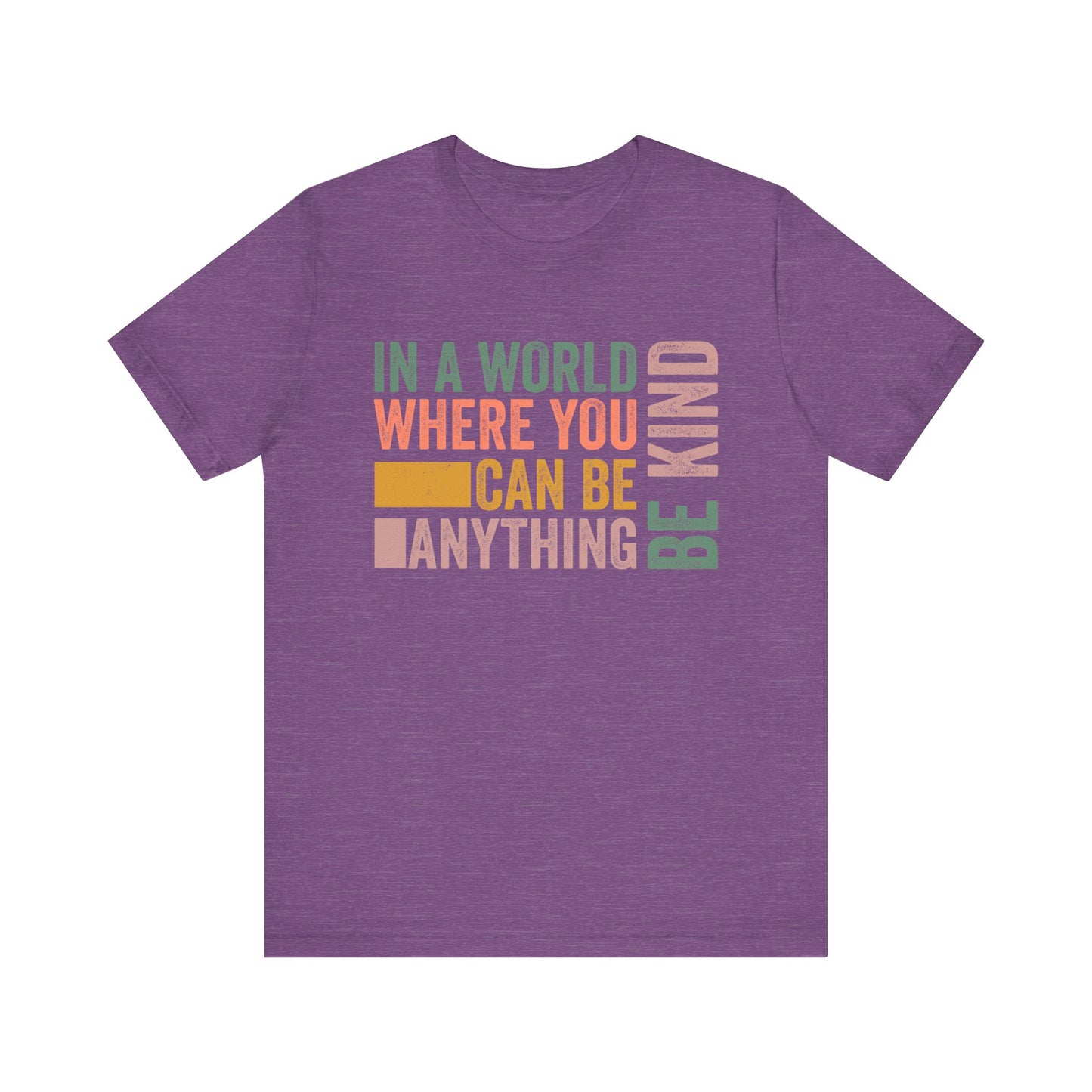 Heather Team Purple Positive Affirmation Shirt – Be Kind Inspirational Tee