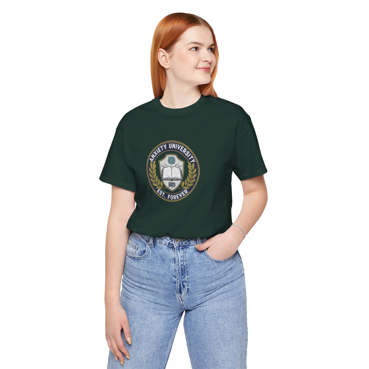 T-Shirt ANXIETY UNIVERSITY Shirt – Funny Collegiate Graphic Tee