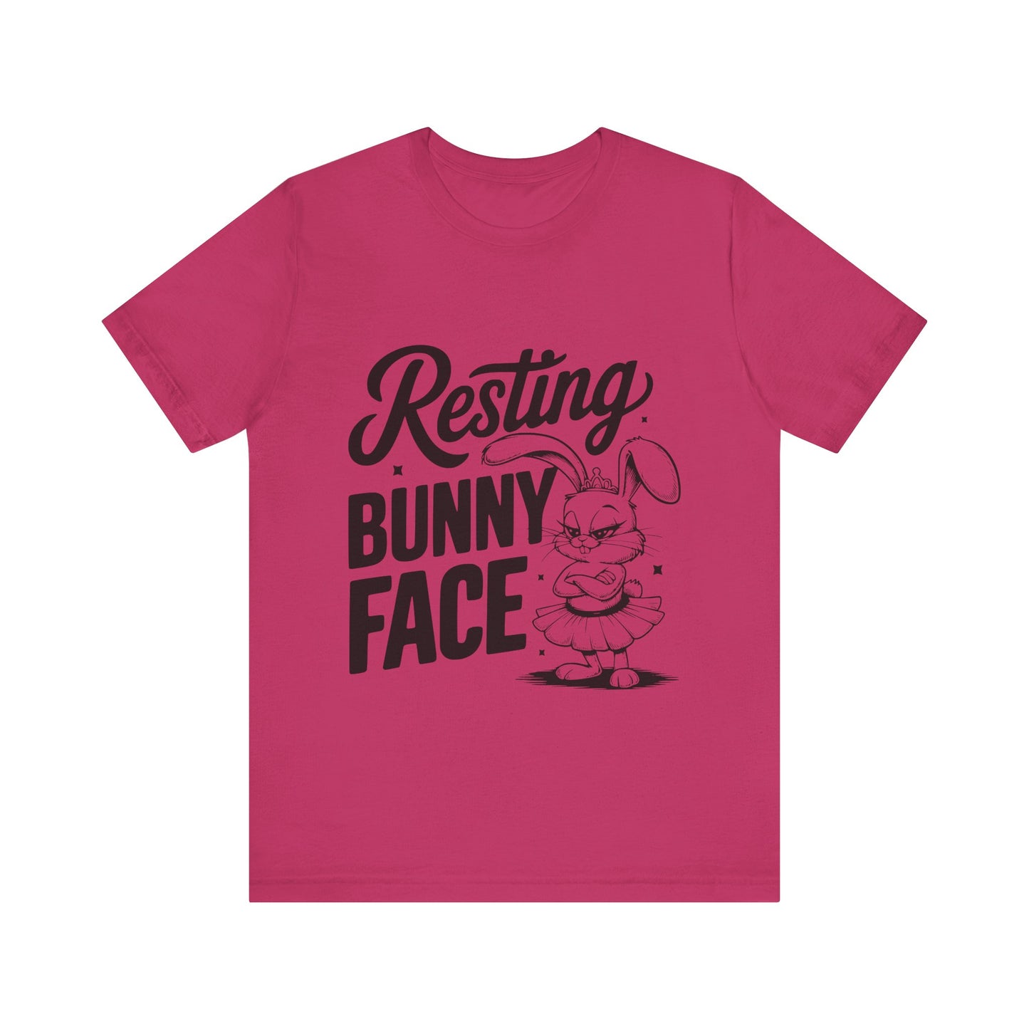 Berry Funny Easter Shirt | Resting Bunny Face Women's Tee – Sarcastic & Trendy