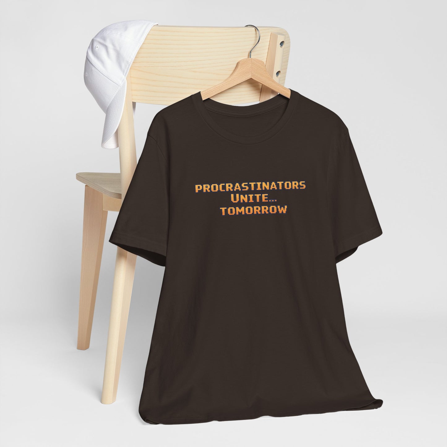 PROCRASTINATORS UNITE... TOMORROW Pixel Retro ADHD Graphic T-Shirt