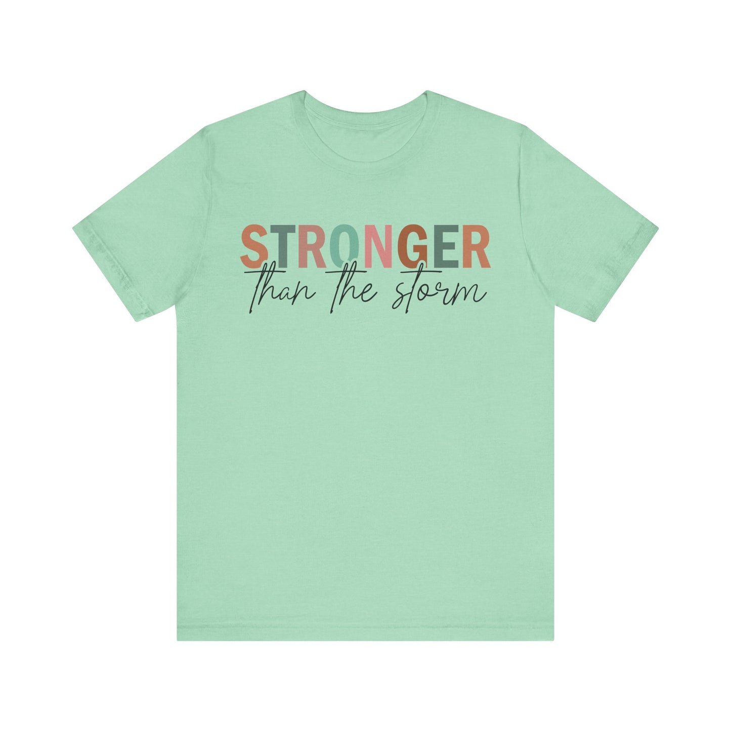 Heather Mint Find Your Strength Tee – Stronger Than the Storm Shirt
