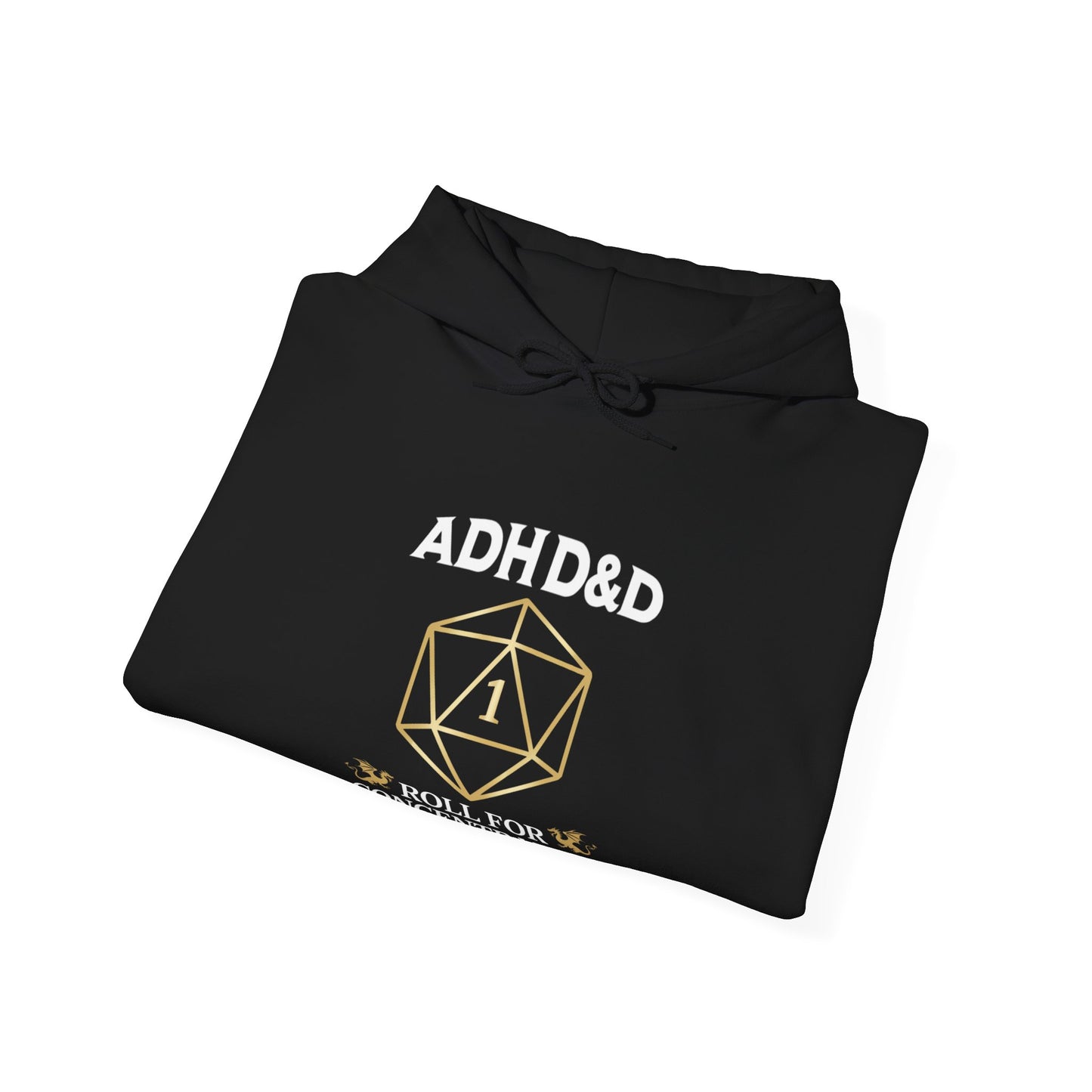 Hoodie ADHD&D Roll for Concentration Hoodie – Funny ADHD Graphic Hoodie