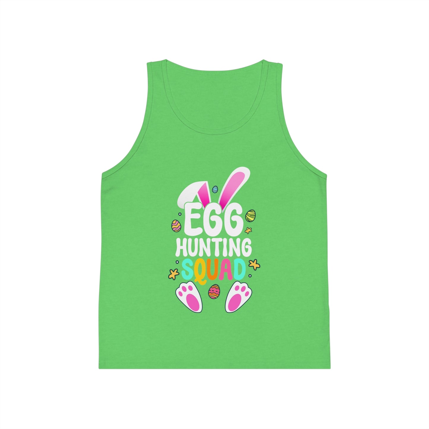 Neon Green M Matching Easter Shirt – Kids Egg Hunting Squad Tank Top