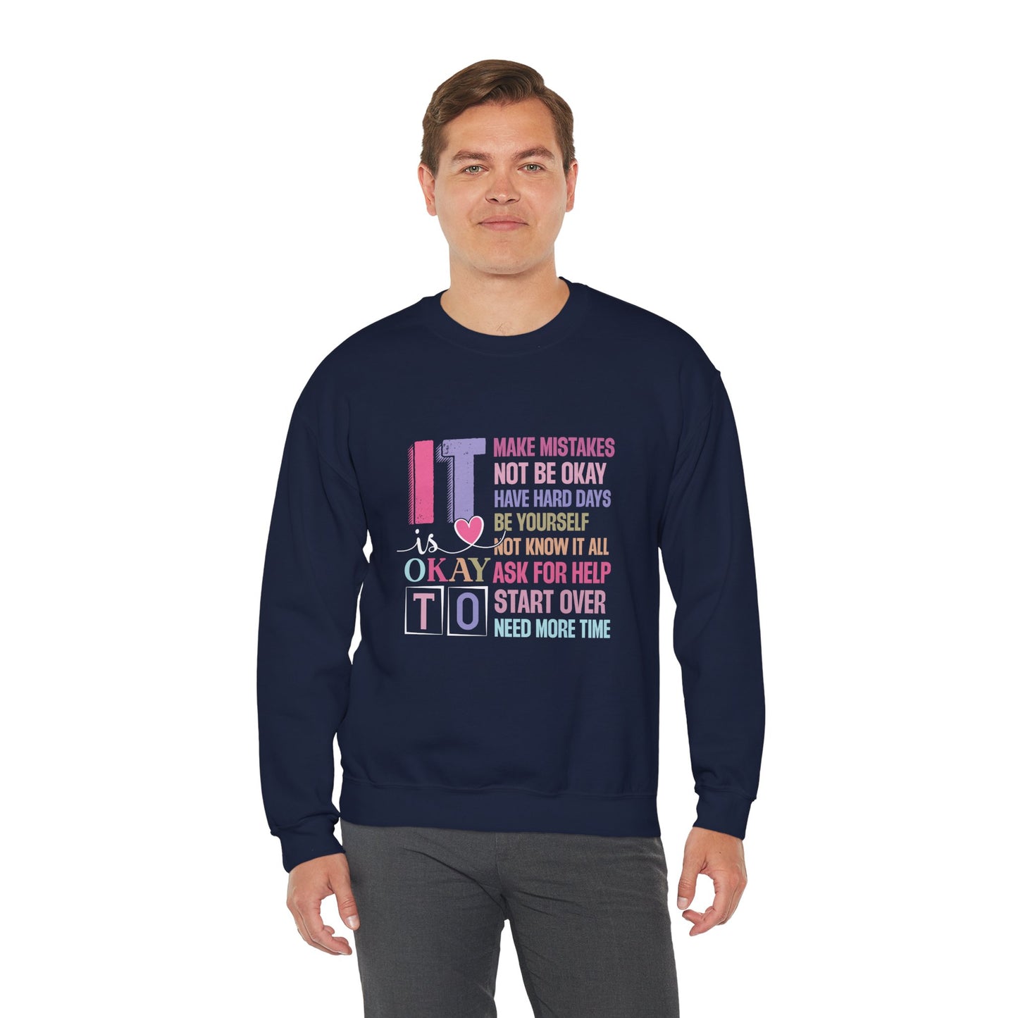 It’s Okay to Make Mistakes – Mental Health Sweatshirt for Women