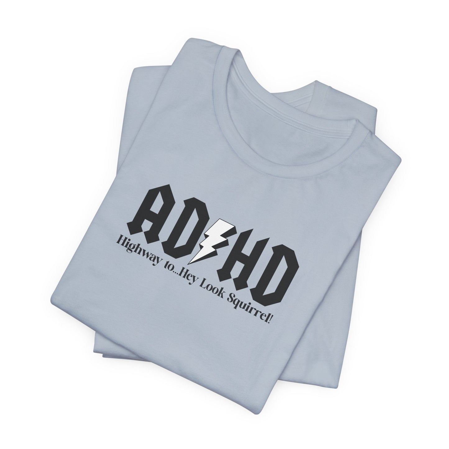 T-Shirt Highway to ADHD Funny T-Shirt – Gothic Pop Culture Graphic Tee