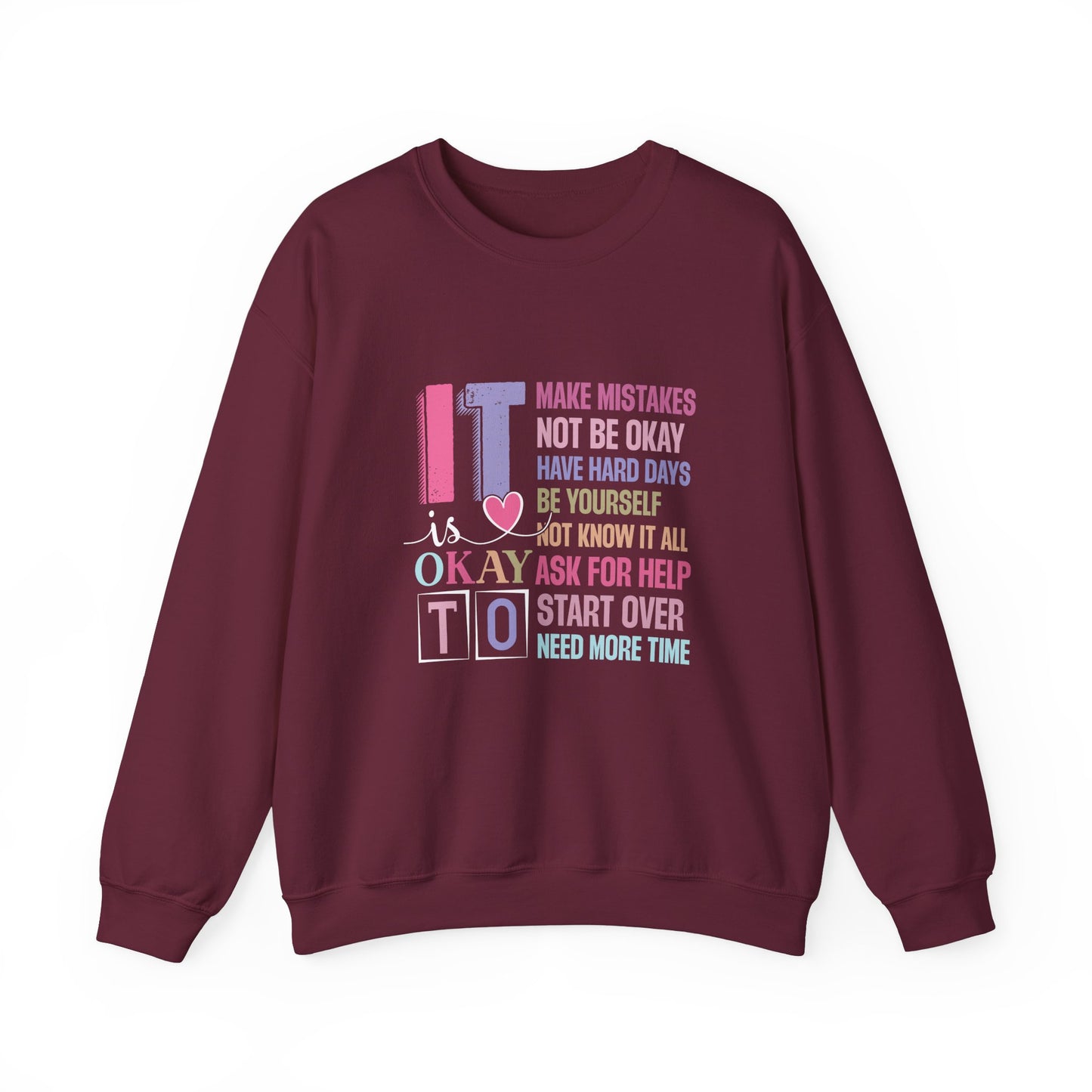 It’s Okay to Make Mistakes – Mental Health Sweatshirt for Women