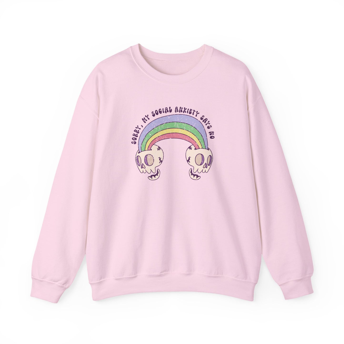Sweatshirt Sorry My Social Anxiety Says No - Gothic-Inspired Anxiety Sweatshirt