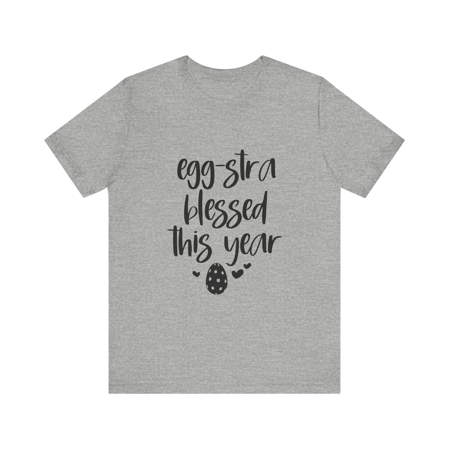 Athletic Heather Faith-Based Easter Shirt – Eggstra Blessed This Year Tee