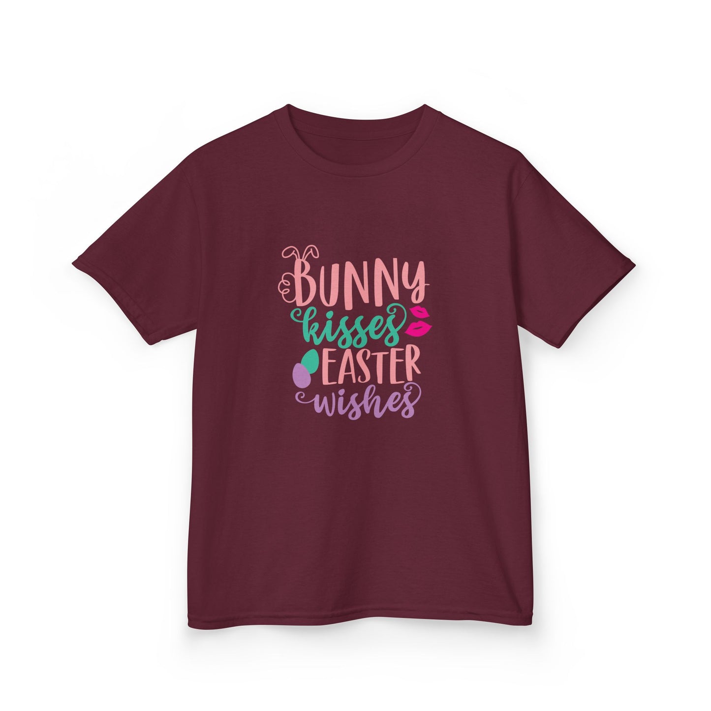 Bunny Kisses & Easter Wishes Kids Easter Shirt | Cute Easter Tee