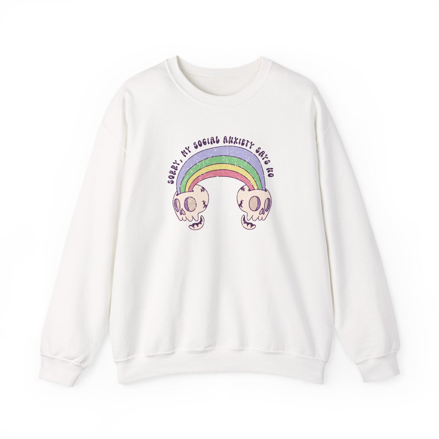 Sweatshirt Sorry My Social Anxiety Says No - Gothic-Inspired Anxiety Sweatshirt