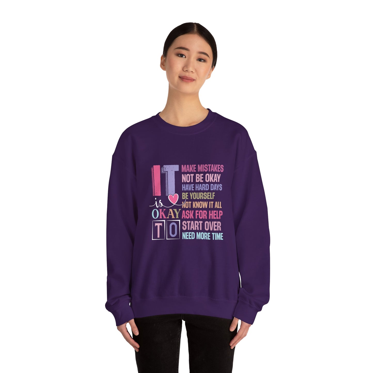 It’s Okay to Make Mistakes – Mental Health Sweatshirt for Women
