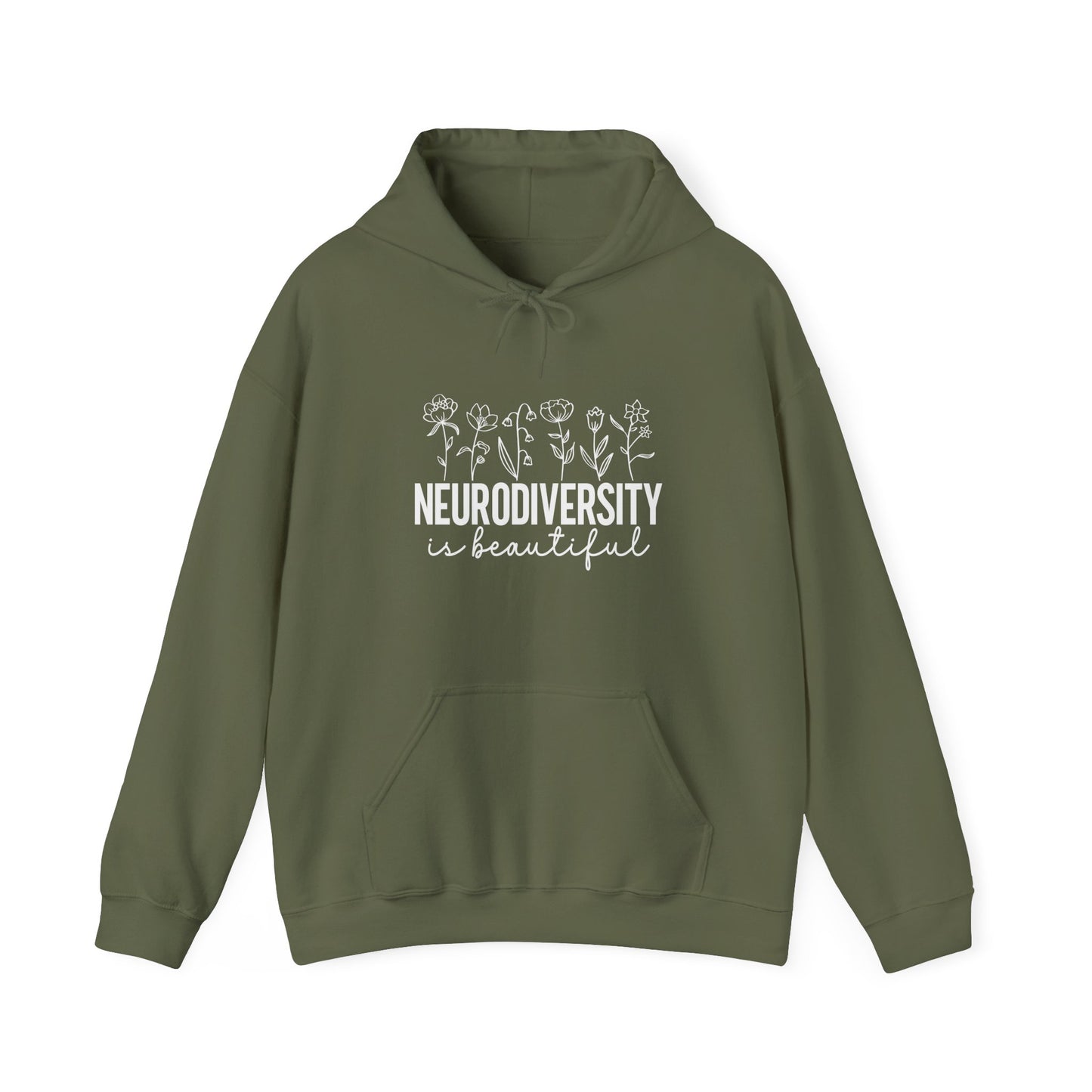 Hoodie NEURODIVERSITY is Beautiful Hoodie – Floral Autism Awareness Hoodie
