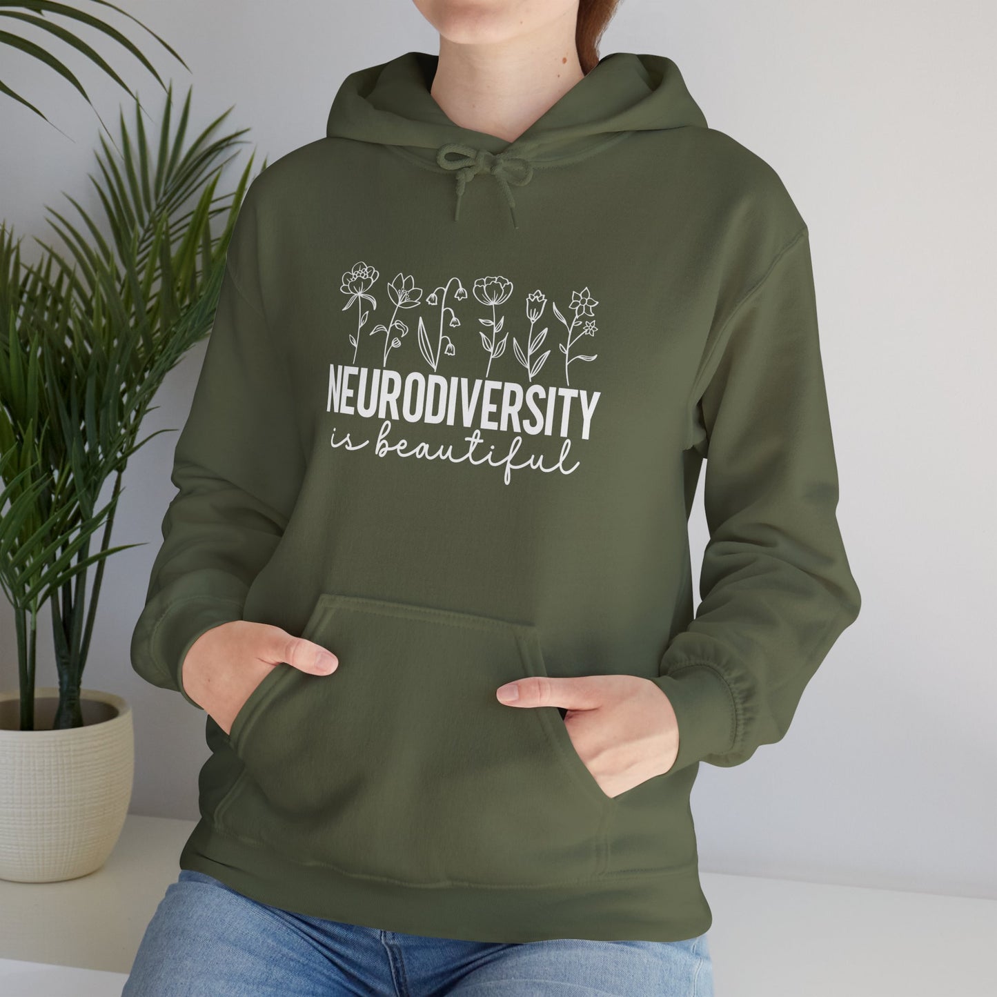Hoodie NEURODIVERSITY is Beautiful Hoodie – Floral Autism Awareness Hoodie