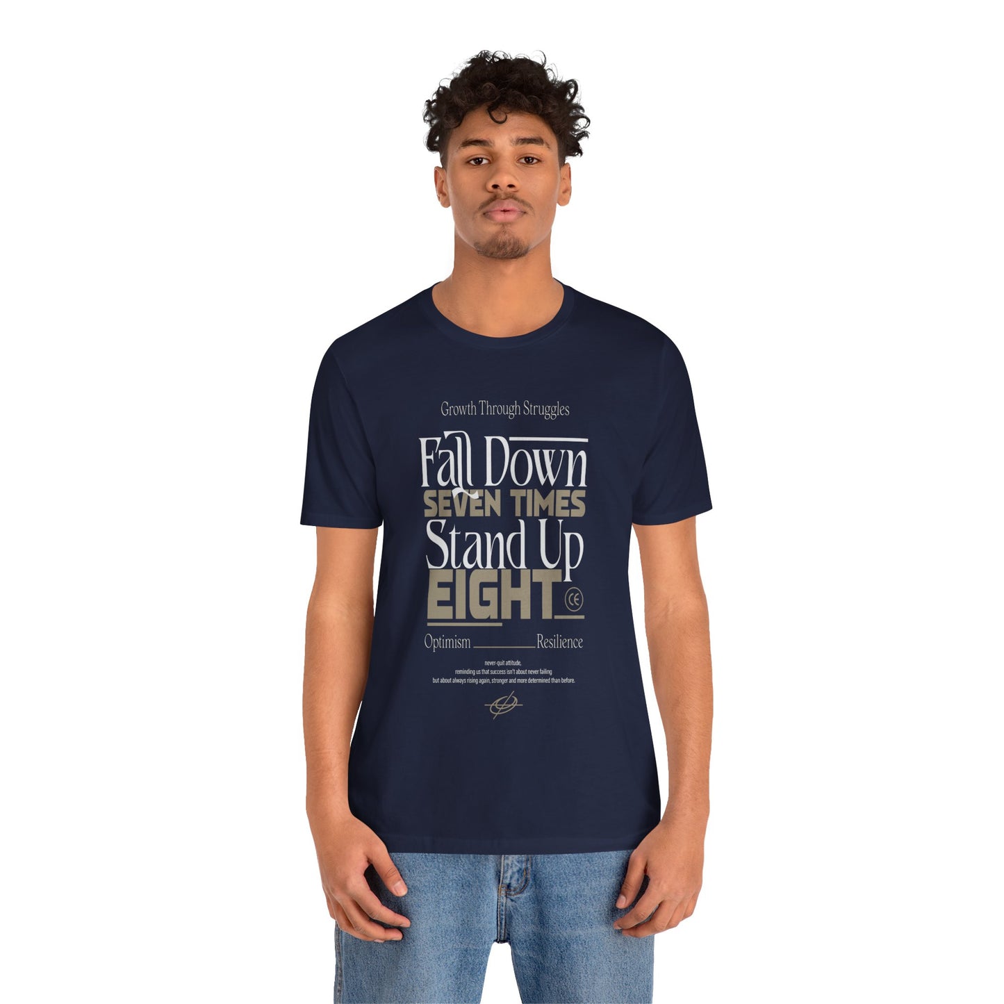 Motivational Quote Shirt – Fall Down Seven Times Stand Up Eight