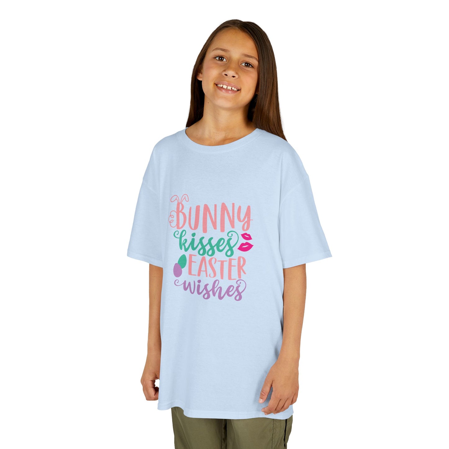Bunny Kisses & Easter Wishes Kids Easter Shirt | Cute Easter Tee