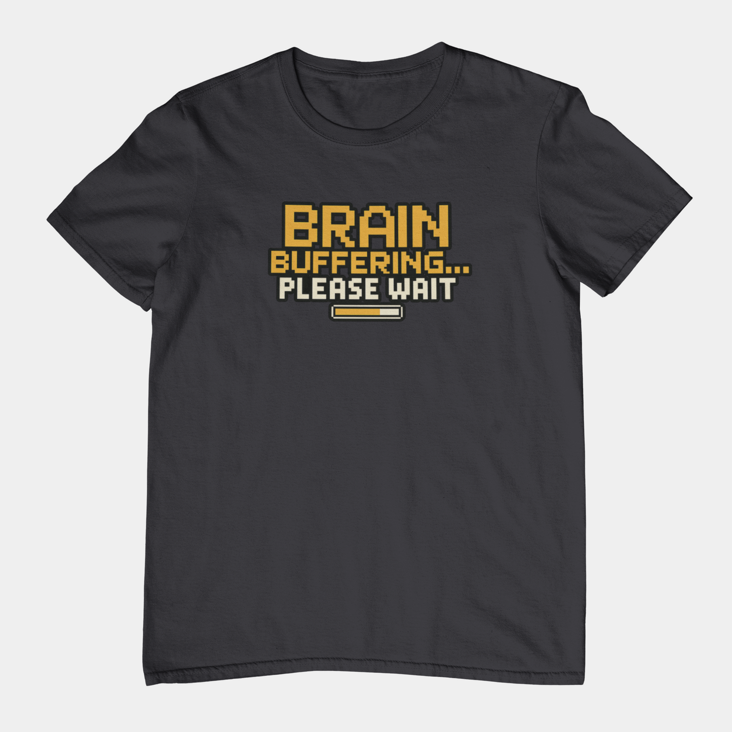 T-Shirt BRAIN BUFFERING Retro Pixel ADHD Loading Screen Graphic T-Shirt