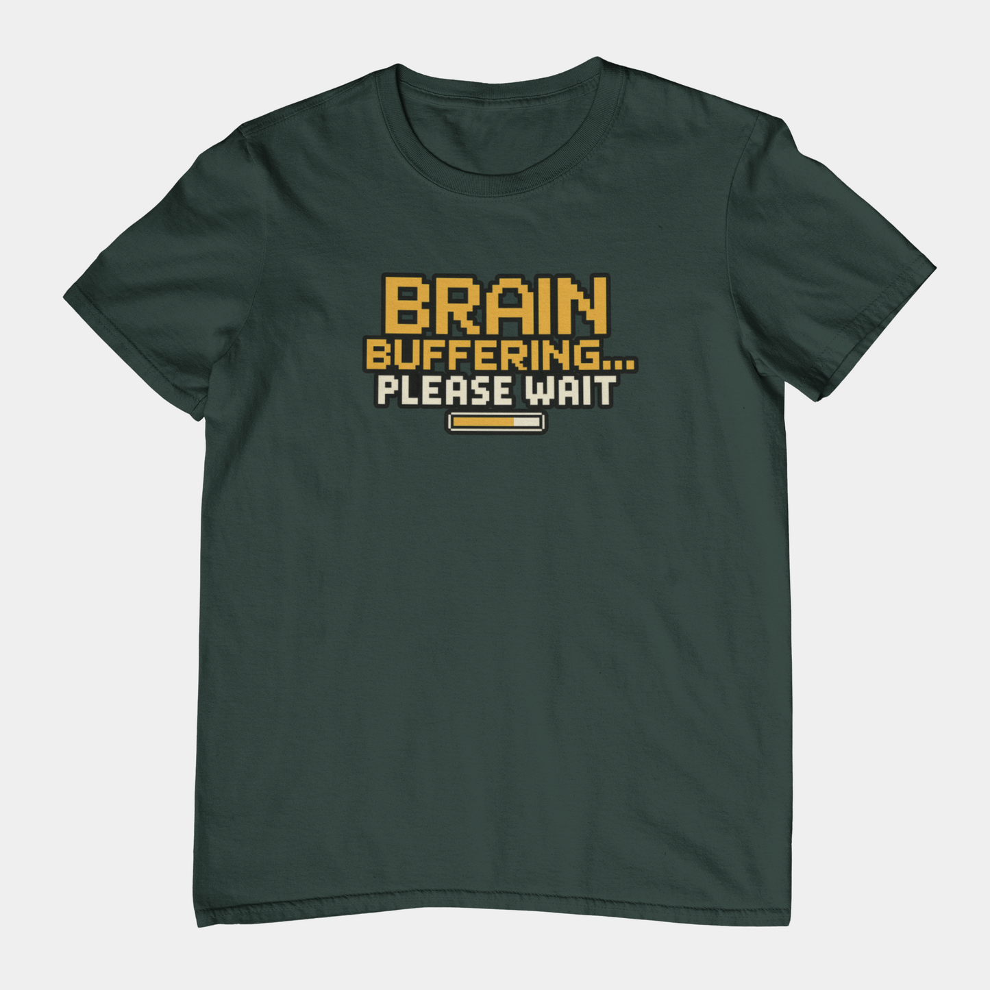 T-Shirt BRAIN BUFFERING Retro Pixel ADHD Loading Screen Graphic T-Shirt